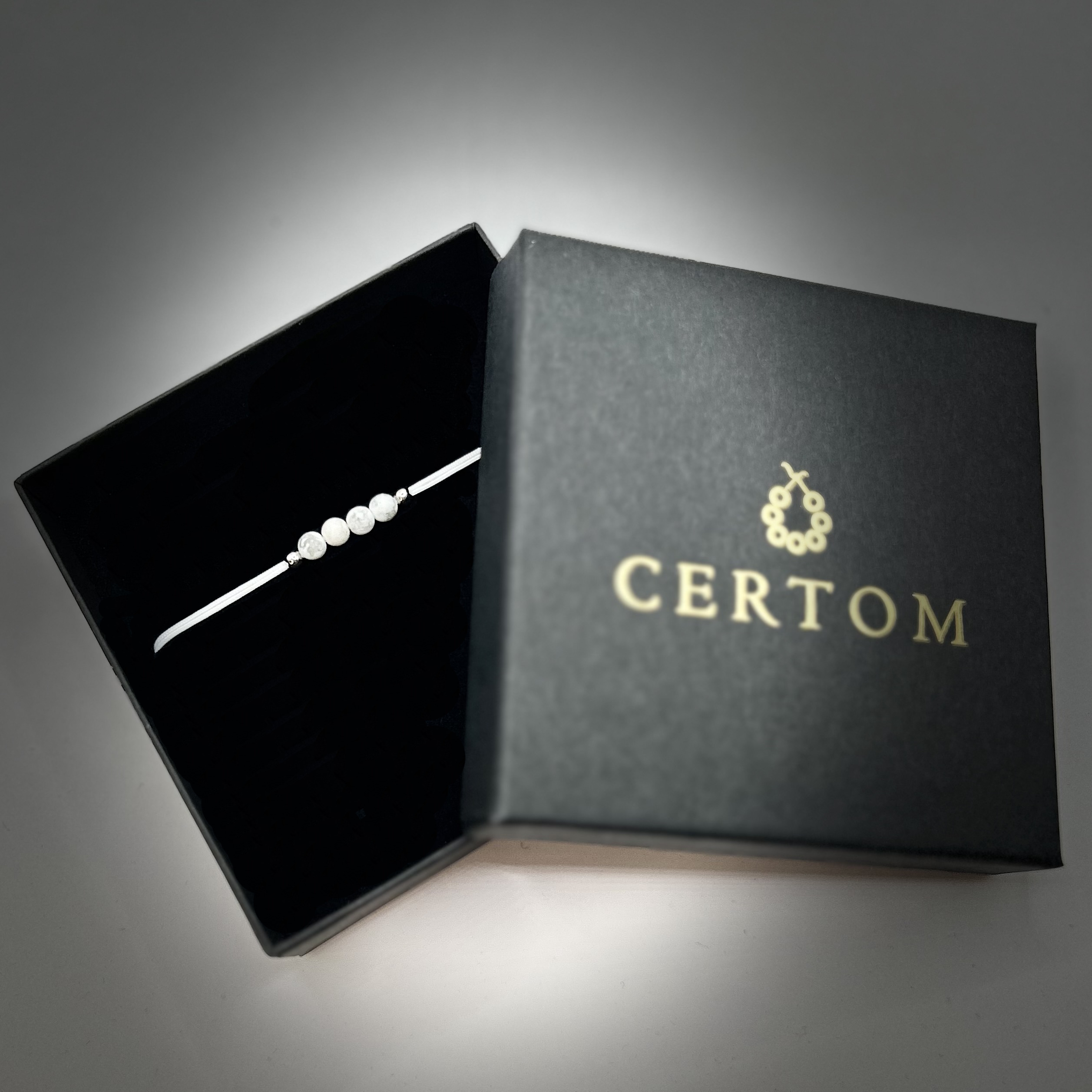 Provázkový náramek - magnezit 